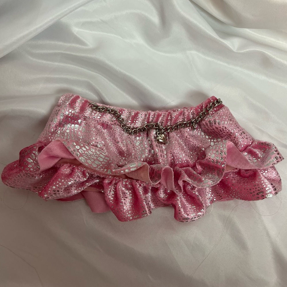 Build-A-Bear Pink Skirt with Silver Chain